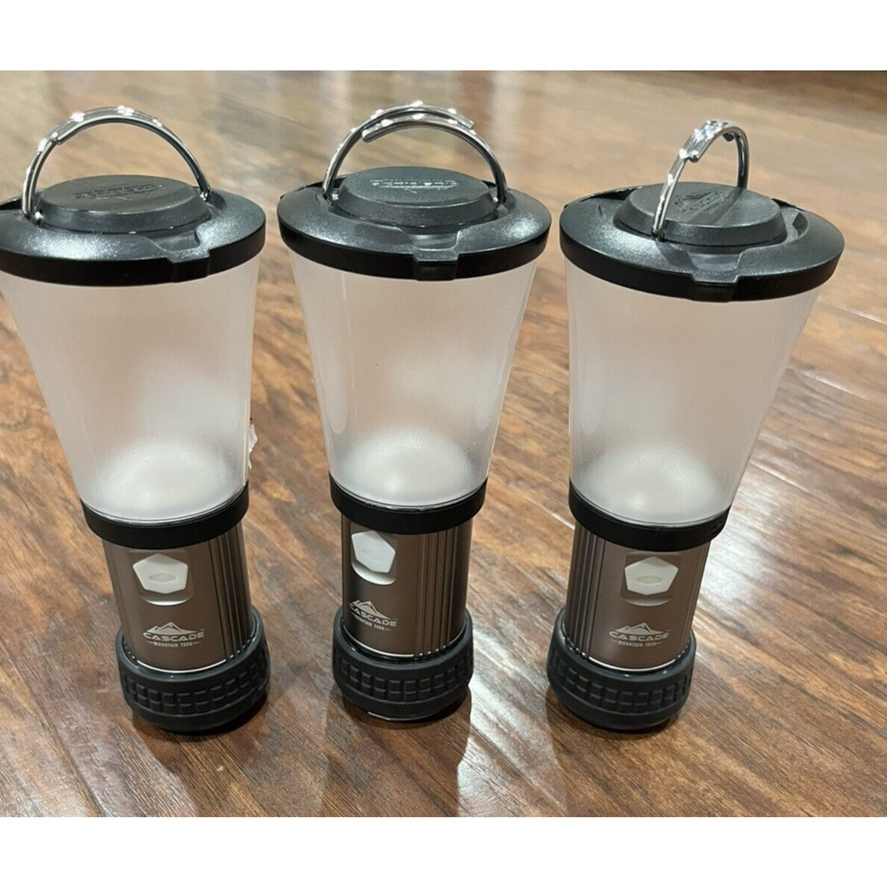 Pack of 3 Cascade Mountain Tech Compact Collapsible Led Lantern 500 Lumens